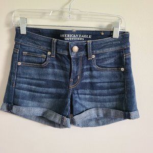 American Eagle Super Stretch Dark Wash Denim Short
